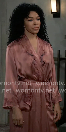 Portia’s pink robe on General Hospital