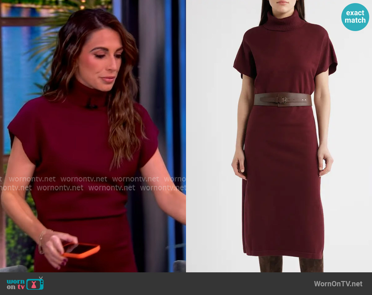 WornOnTV: Alyssa’s maroon turtleneck dress on The View | Alyssa Farah ...