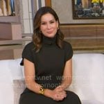 Rebecca's dark green turtleneck sweater dress on Good Morning America