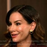 Rebecca’s gold and black stud earrings on Good Morning America