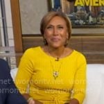 Robin's yellow ribbed corset dress on Good Morning America