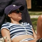Sai's blue striped bikini set on The Real Housewives of New York City Sai's blue striped bikini set on The Real Housewives of New York City