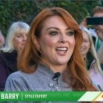 Samantha Barry’s grey embellished short sleeve sweater on Today Samantha Barry’s grey embellished short sleeve sweater on Today
