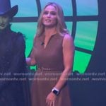 Sara’s brown v-neck suede dress on The View Sara’s brown v-neck suede dress on The View