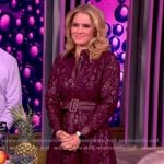 Sara's burgundy lace shirtdress on The View Sara's burgundy lace shirtdress on The View
