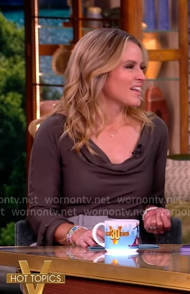 Sara’s grey cowl neck top on The View Sara’s grey cowl neck top on The View