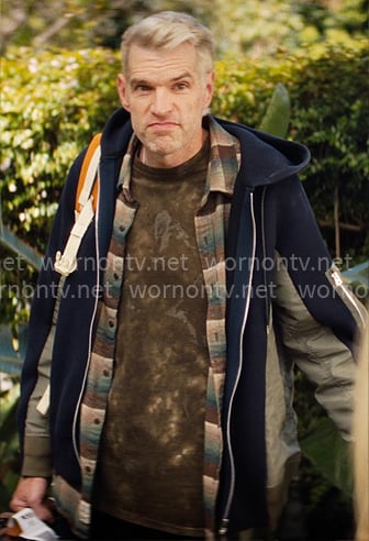 Sasha's navy and green hoodie on Nobody Wants This