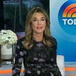Savannah’s black floral long sleeve top on Today