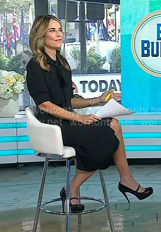 Savannah's black mary jane heel pumps on Today