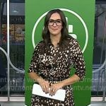 Savannah’s brown dot print shirtdress on Today Savannah’s brown dot print shirtdress on Today