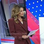 Savannah's brown double breasted blazer and pants on Today
