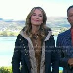 Savannah's pink quilted jacket and navy coat on Today Savannah's pink quilted jacket and navy coat on Today