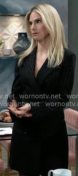 Serena's pinstripe blazer dress on General Hospital