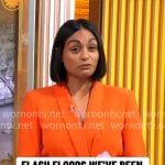 Shanelle Kaul’s orange suit on CBS Mornings Shanelle Kaul’s orange suit on CBS Mornings