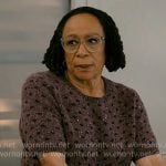Sharon's polka dot short sleeve sweater on Chicago Med Sharon's polka dot short sleeve sweater on Chicago Med