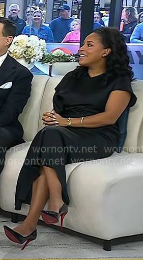 Sheinelle's black heel pumps on Today