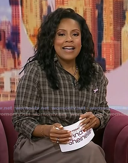Shienelle’s check print blouse and pants on Today Shienelle’s check print blouse and pants on Today