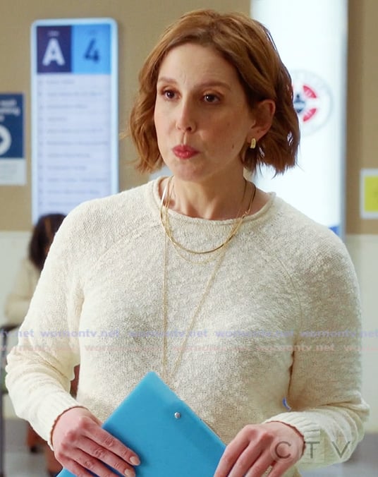 Sibby's white textured sweater on Scrubs