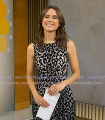 Sophie’s gray leopard print dress on Good Morning America