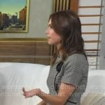 Sophie’s grey plaid floral applique dress on Good Morning America