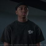 Spenser’s black printed tee on Reasonable Doubt Spenser’s black printed tee on Reasonable Doubt