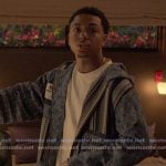 Spenser’s blue mixed print hoodie on Reasonable Doubt Spenser’s blue mixed print hoodie on Reasonable Doubt