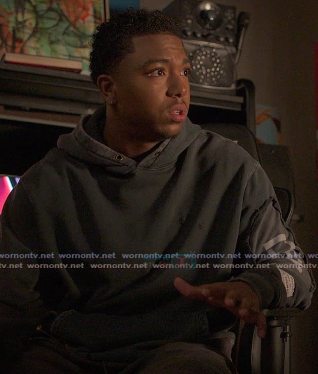 Spenser’s gray hoodie on Reasonable Doubt