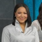 Stephanie's white striped blouse on Good Morning America