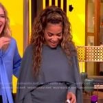 Sunny's blue drape sweater top on The View