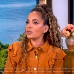 Sunny's brown suede ruffle jacket on The View
