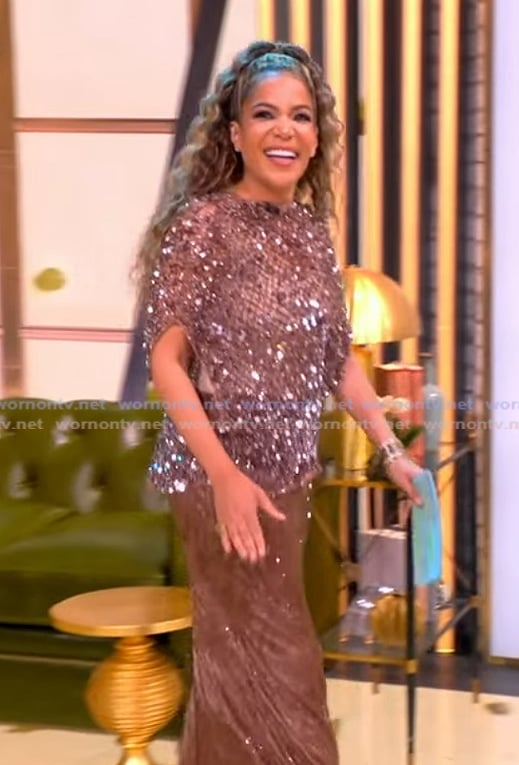 Sunny's sequin mesh top on The View