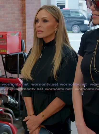 Tamra's black peplum top on The Real Housewives of Orange County
