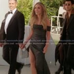 Tamra’s black sequin off shoulder dress on The Real Housewives of Orange County