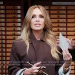 Tamra’s brown jacket on The Real Housewives of Orange County Tamra’s brown jacket on The Real Housewives of Orange County