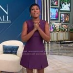 Tamron’s purple mini dress on Tamron Hall Show