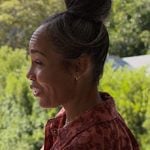 Tatiana’s orange floral top on Reasonable Doubt