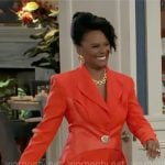 Tia's orange suit on Beyond the Gates Tia's orange suit on Beyond the Gates
