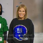Tory’s black New York Giants Sweatshirt on Good Morning America
