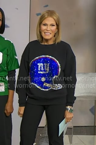 Tory’s black New York Giants Sweatshirt on Good Morning America