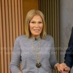 Tory’s brown studded heart pendant on Good Morning America