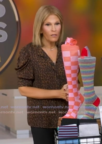Tory’s leopard print top on Good Morning America Tory’s leopard print top on Good Morning America
