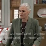 Tracy’s green blazer on General Hospital Tracy’s green blazer on General Hospital