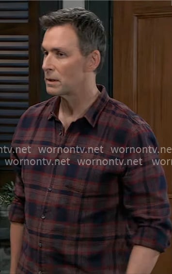 Valentin's plaid shirt on General Hospital