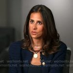Valeria Talve’s navy textured knit jacket on Today