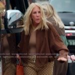 Vicki's brown suede jacket on The Real Housewives of Orange County Vicki's brown suede jacket on The Real Housewives of Orange County