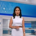 Vicky's blue ribbed sleeveless dress on NBC News Daily Vicky's blue ribbed sleeveless dress on NBC News Daily