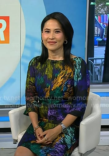 Vicky's multicolor abstract print dress on Today