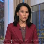 Vicky's red blazer and pant suit on NBC News Daily Vicky's red blazer and pant suit on NBC News Daily