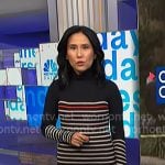 Vicky's striped knit dress on NBC News Daily
