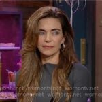 Victoria’s grey asymmetric zip front dress on The Young and the Restless Victoria’s grey asymmetric zip front dress on The Young and the Restless